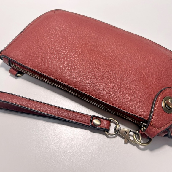 Joy Susan Handbags - Vegan Leather Wristlet from Joy Susan Poppy Red EUC